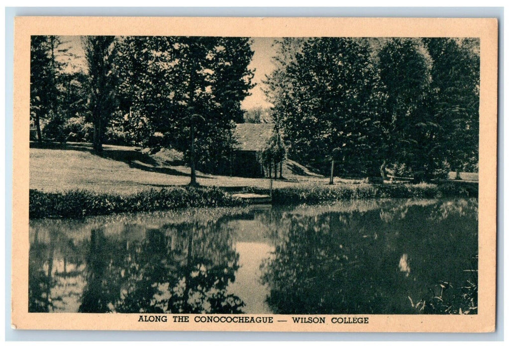 c1940 Along Conococheague Wilson College Chambersburg Pennsylvania PA Postcard