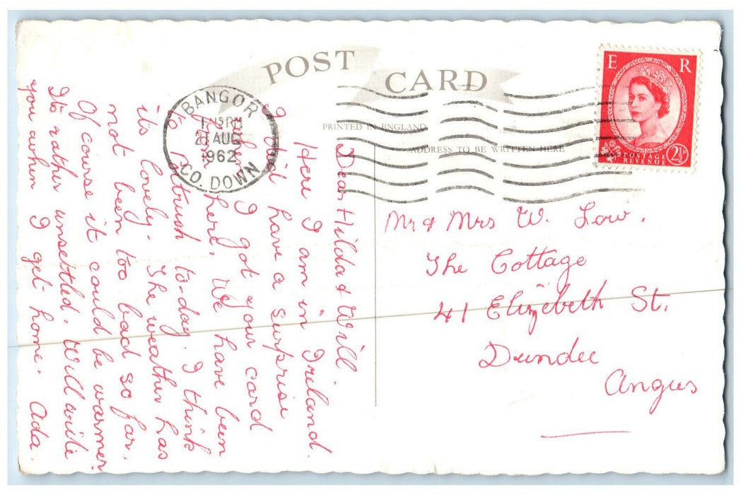 1962 Pickie Pool Marine Gardens Bangor Co. Down Northern Ireland Postcard