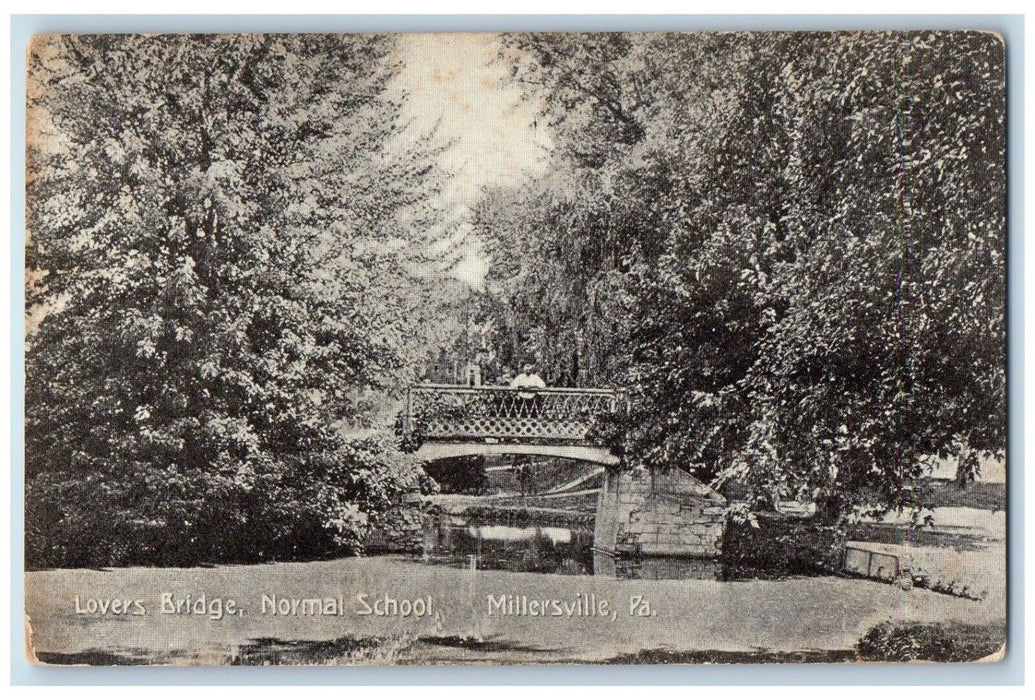 c1910 Lovers Bridge Normal School Exterior Millersville Pennsylvania PA Postcard