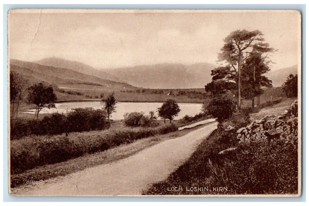 c1910 Loch Loskin Kirn Scotland Sepiatype Valentines Antique Postcard