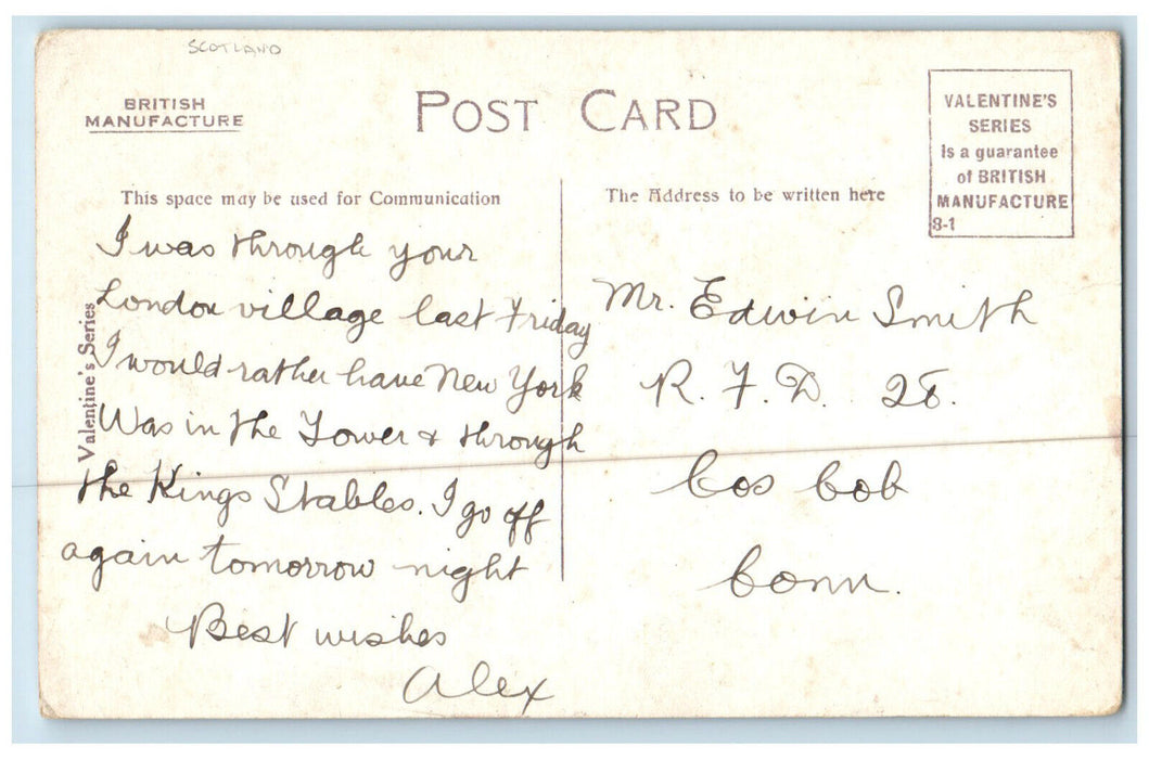 c1910 Bridge Over River Dundee from Law Hill Scotland Valentines Postcard