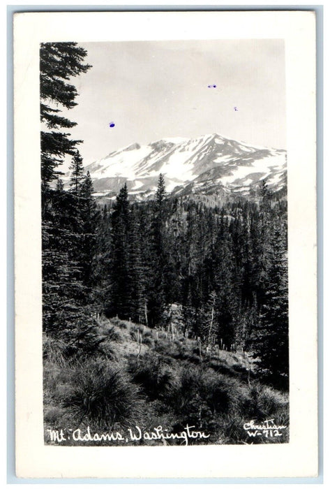 1948 View Of Mt. Adams White Salem Washington WA RPPC Photo Vintage Postcard