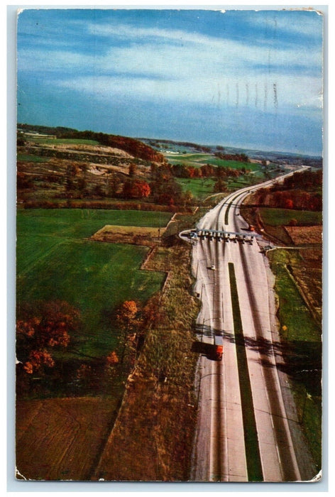 1955 Pennsylvania Turnpike World's Greatest Highway Road Ohio Gateway Postcard