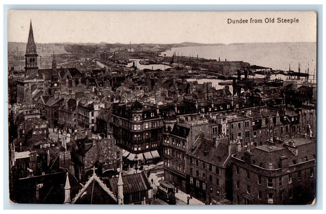 c1910 Dundee from Old Steeple Scotland Valentines Series Antique Postcard