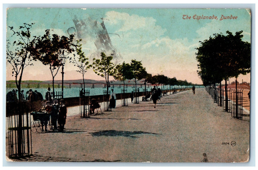 c1910 The Esplanade Dundee Scotland Valentines Series Antique Postcard