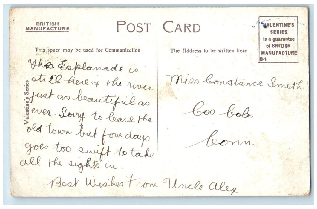 c1910 The Esplanade Dundee Scotland Valentines Series Antique Postcard