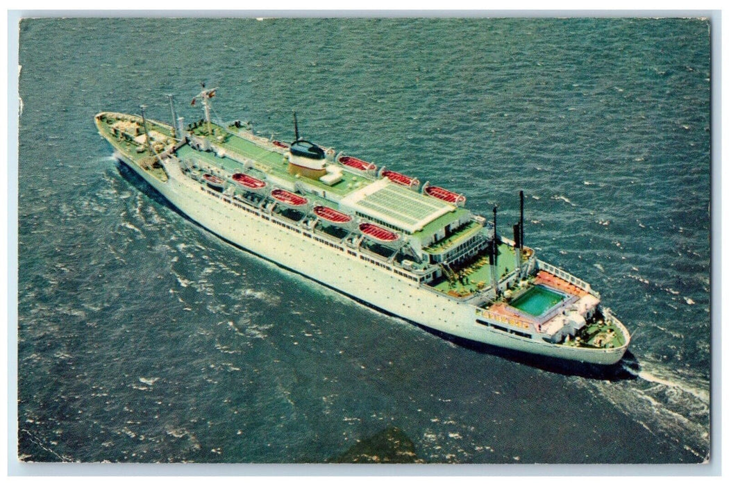 1954 Steamer Ship Atlantic American Export Isbrandtsen Lines Vagabond Postcard