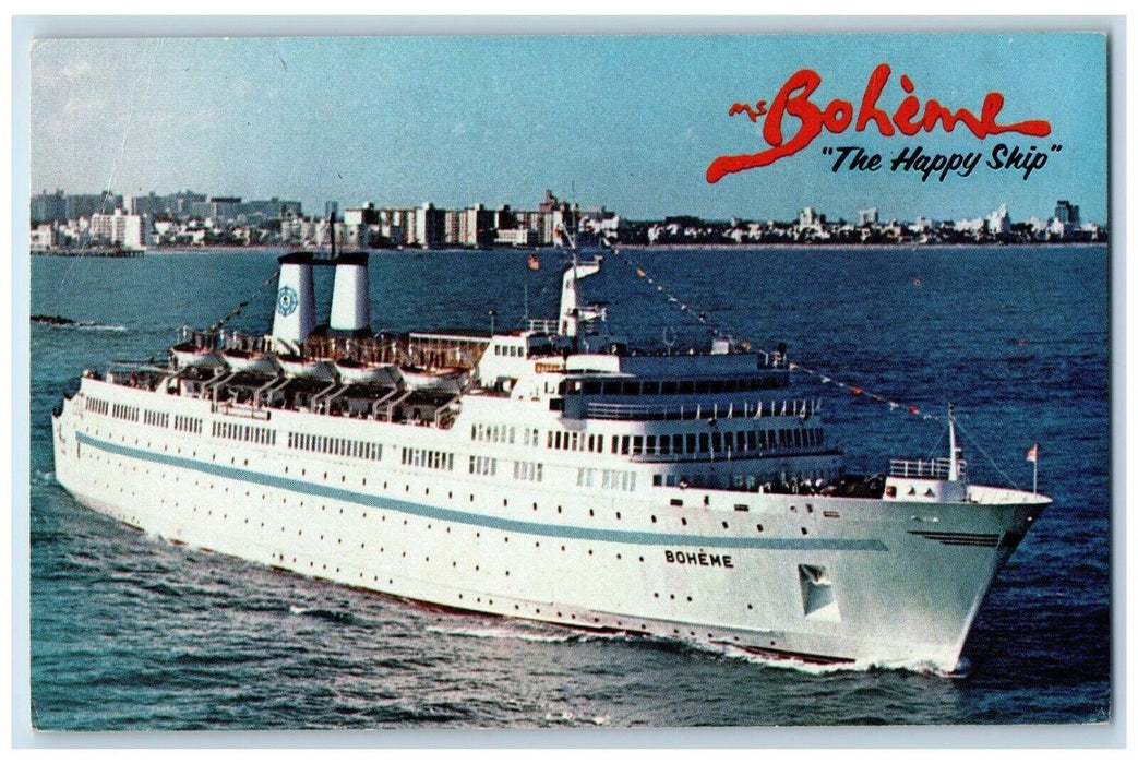 c1960 Boheme Happiest Ship Caribbean Puerto Plata Island Cruise Steamer Postcard