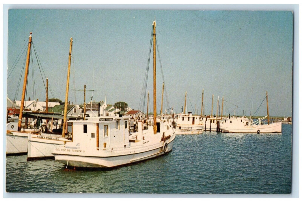 c1960 Greetings From Sturdy Craft Dock Port Tangier Island Virginia VA Postcard