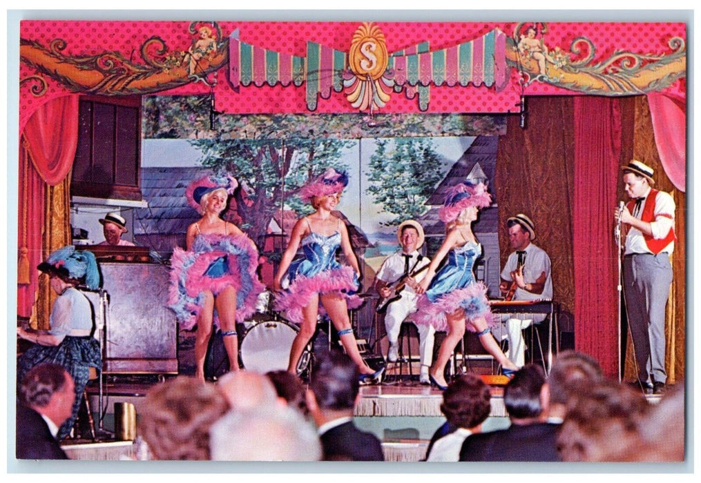 1960 Dancing Steve's Gay Restaurant Smorgasbord South Tacoma Washington Postcard