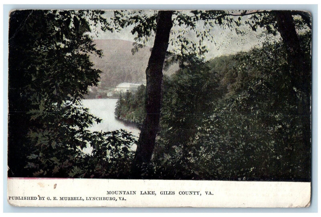 1905 Scenic View Mountain Lake Giles County Virginia VA Vintage Antique Postcard