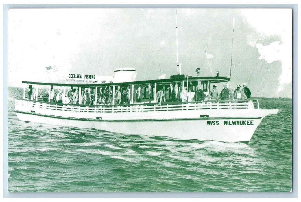 c1940 Miss Milwaukee Queen West Coast Fishing Fleet Tarpon Florida FL Postcard