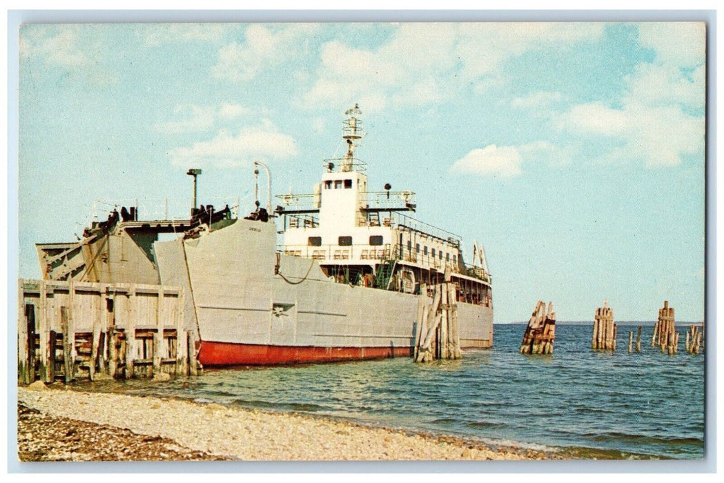 c1960 Orient Point New London Ferry Gayhead Boat Long Island New York Postcard