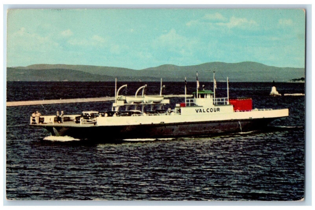1960 M.V. Valcour Lake Champlain Transportation Port Kent New York NY Postcard