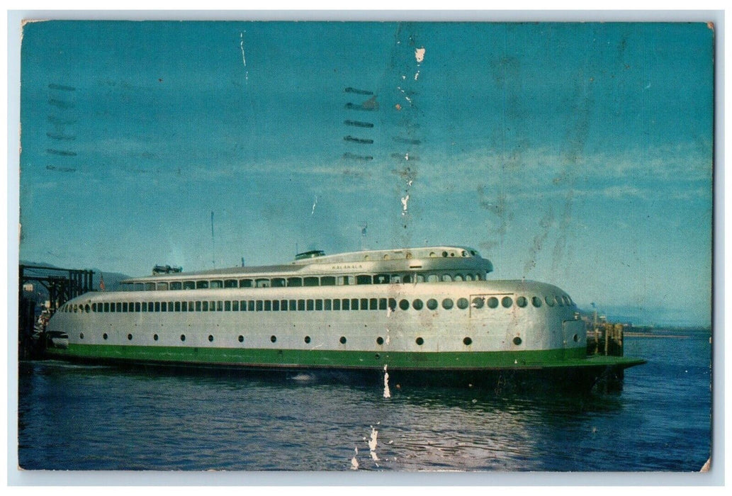 1958 Washington State Ferry Kalakala Passenger Streamlined Motor Ship Postcard