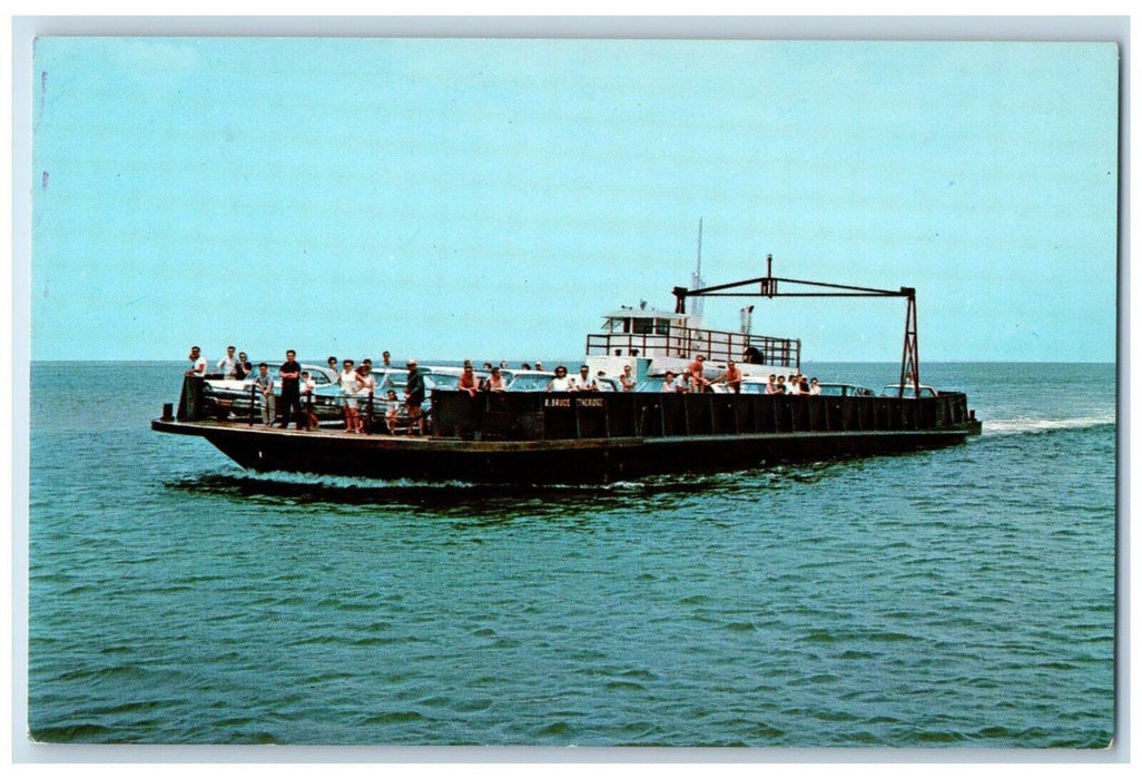 c1960 Outer Banks North Carolina Hatteras Inlet Ferry Ocracoke Island Postcard