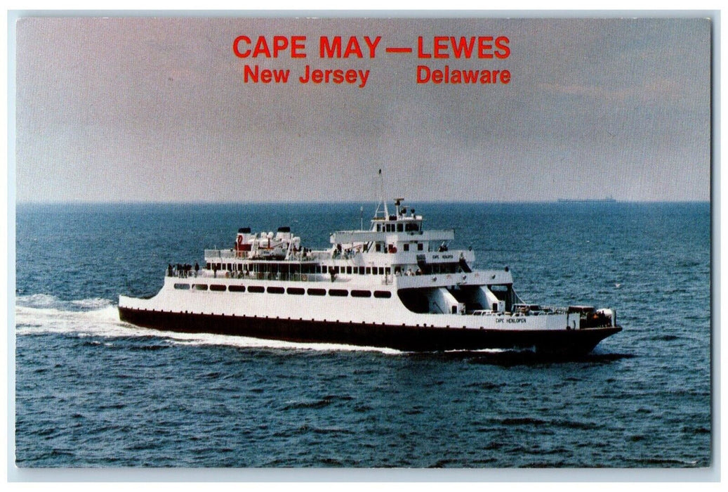 c1960 Cape May Lewes New Jersey Delaware Ferry Passenger Chesapeake Bay Postcard