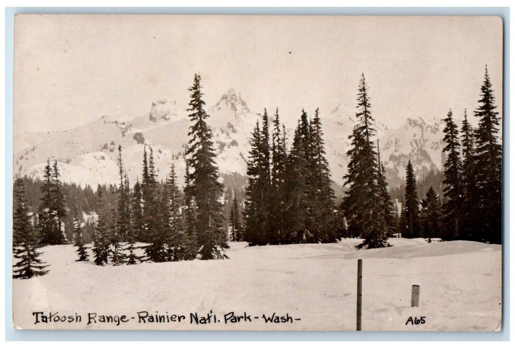 View Of Tatoosh Range Rainier National Park Washington WA RPPC Photo Postcard