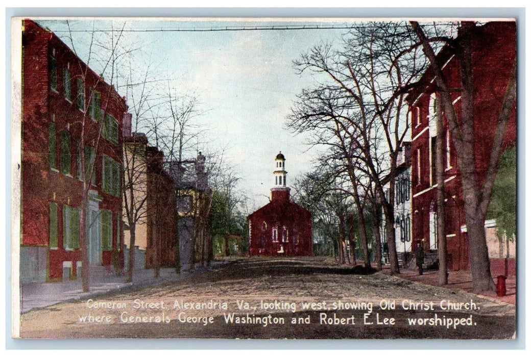 c1910 Old Christ Church Cameron Street Alexandria Virginia VA Vintage Postcard