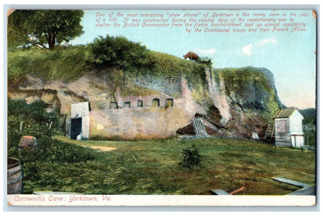 c1910 Scenic View Show Places Yorktown Roomy Cave Virginia VA Antique Postcard