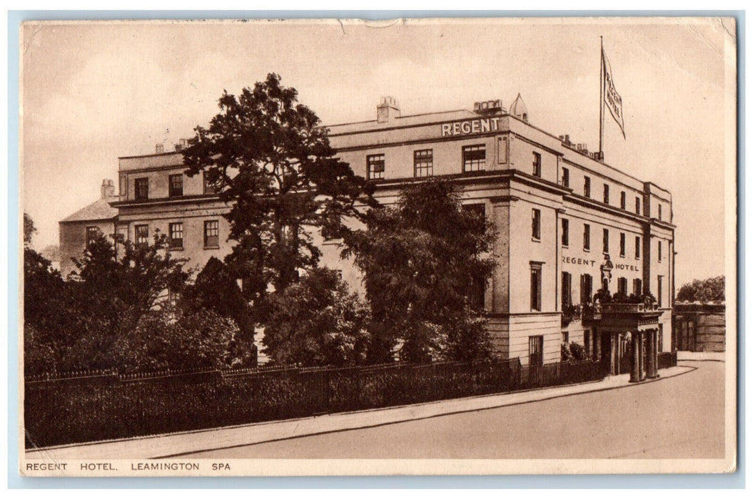 1930 Regent Hotel Building Leamington Spa England Posted Vintage Postcard