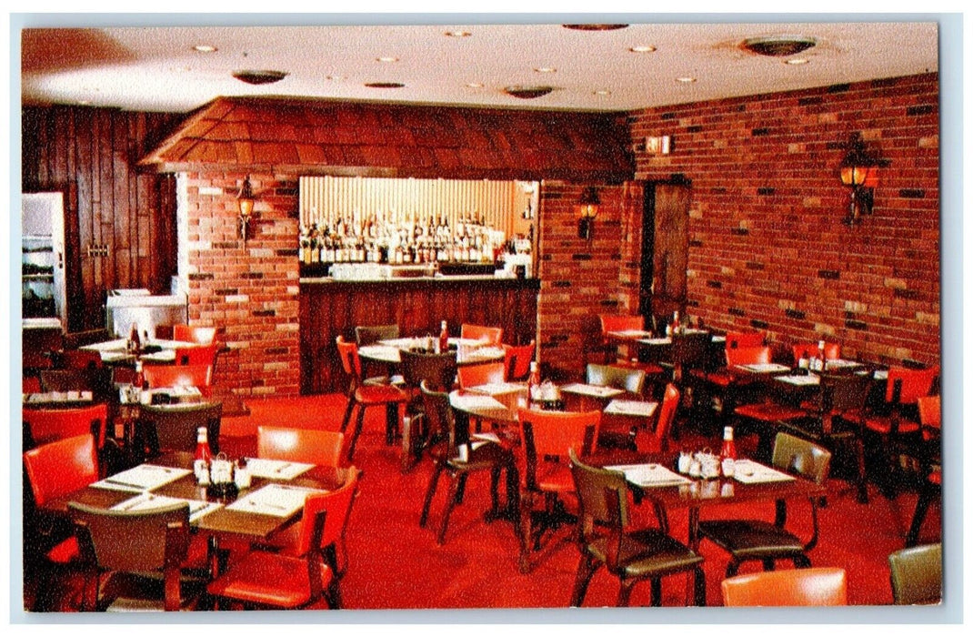 c1960 Interior King Neptune Seafood Restaurant Ridgefield Connecticut Postcard