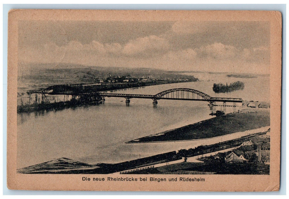 1919 The New Bridge Over the Rhine Third Army Cancel WW1 APO Germany Postcard