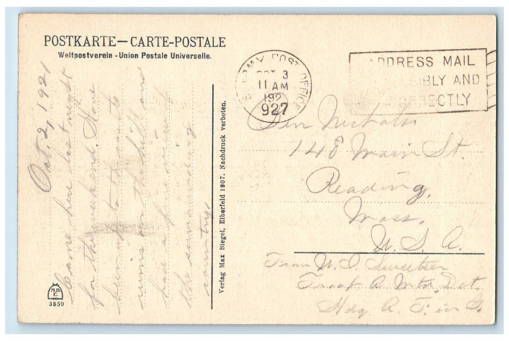 1921 APO WW1 Das Ahrtal Altenahr Rhineland-Palatinate Germany Postcard