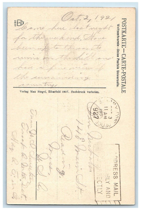 1921 APO WW1 Das Ahrtal Altenahr Rhineland-Palatinate Germany Postcard