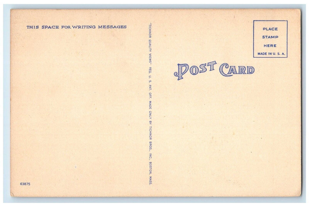 c1940 Fishing Boat Cresting Breaking Wave Bradley Beach New Jersey NJ Postcard