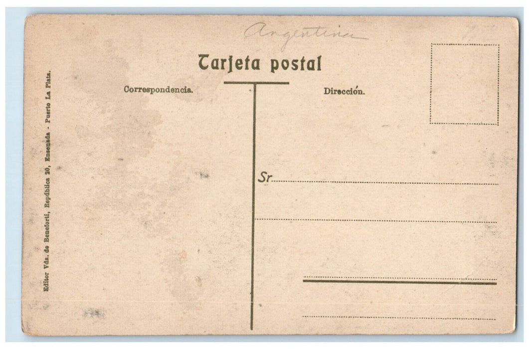 c1940's La Plata (R.A.) Museo (Interior) Skeleton View Barcelona Spain Postcard