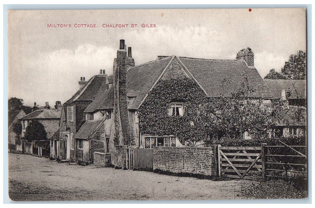 c1910 Milton's Cottage Chalfont St. Giles England Posted Antique Postcard