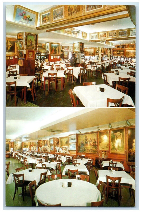 1982 Interior Haussner Restaurant Inc Baltimore Maryland MD Multi-Views Postcard