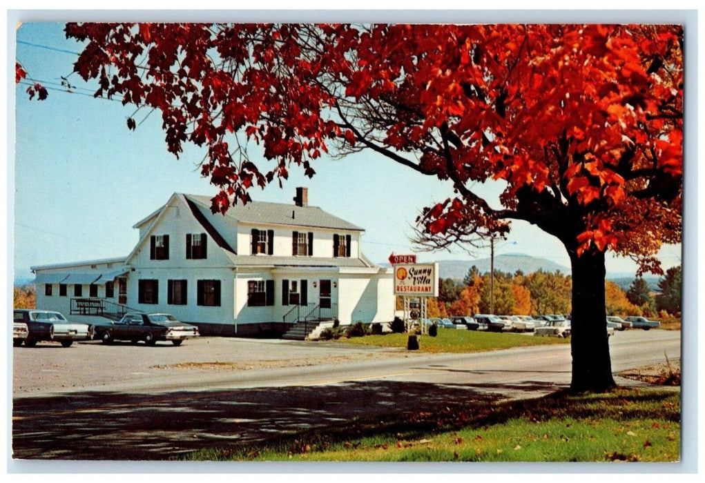 1960 Exterior View Sunny Villa Restaurant Ossipee New Hampshire Antique Postcard