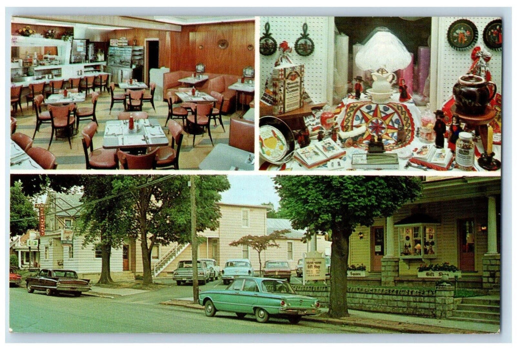 1964 Akron Restaurant Akron Pennsylvania PA Multi-View Vintage Antique Postcard