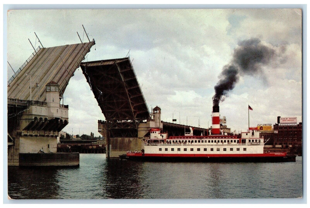 c1960 Centennial Queen River Excursion Boat Plies Willamette Portland Postcard
