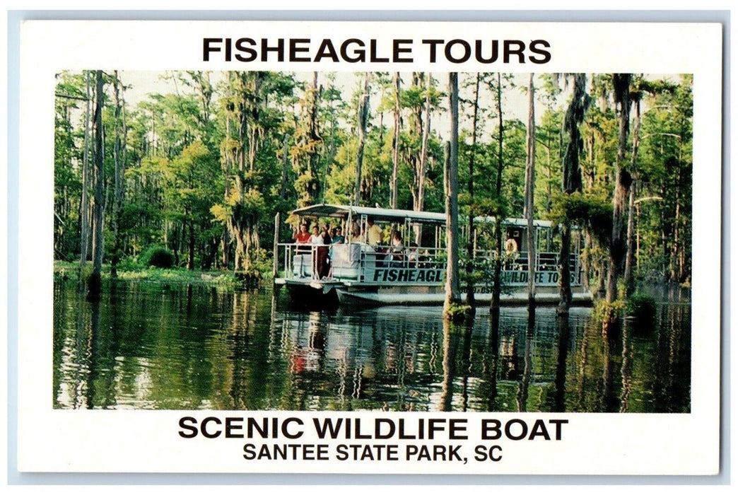 c1960 Fisheagle Tours Scenic Wildlife Boat Santee State South Carolina Postcard