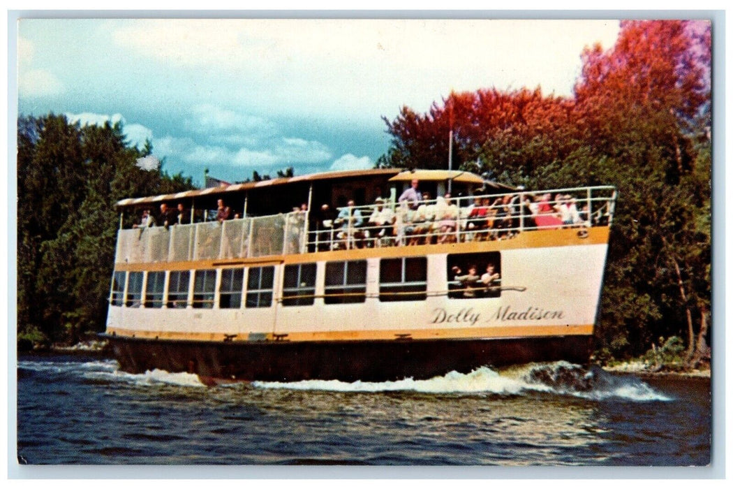 c1960 Hartford's Dolly Madison Cruising Connecticut Riverboat Hartford Postcard