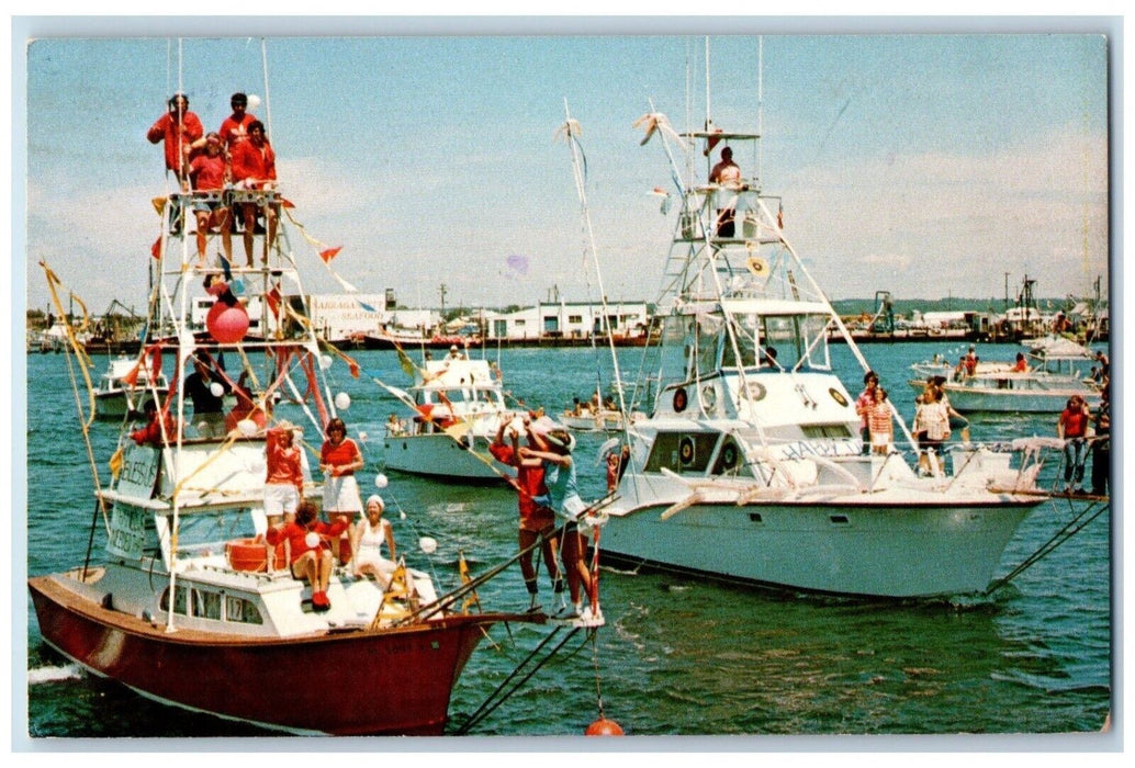 1985 Blessing Fleet Galilee Fishing Village Narragansett Rhode Island Postcard