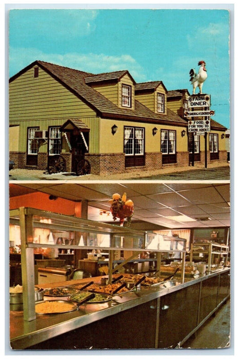 c1960 Lancaster County Farm Diner Elizabethtown Pennsylvania Multi-View Postcard