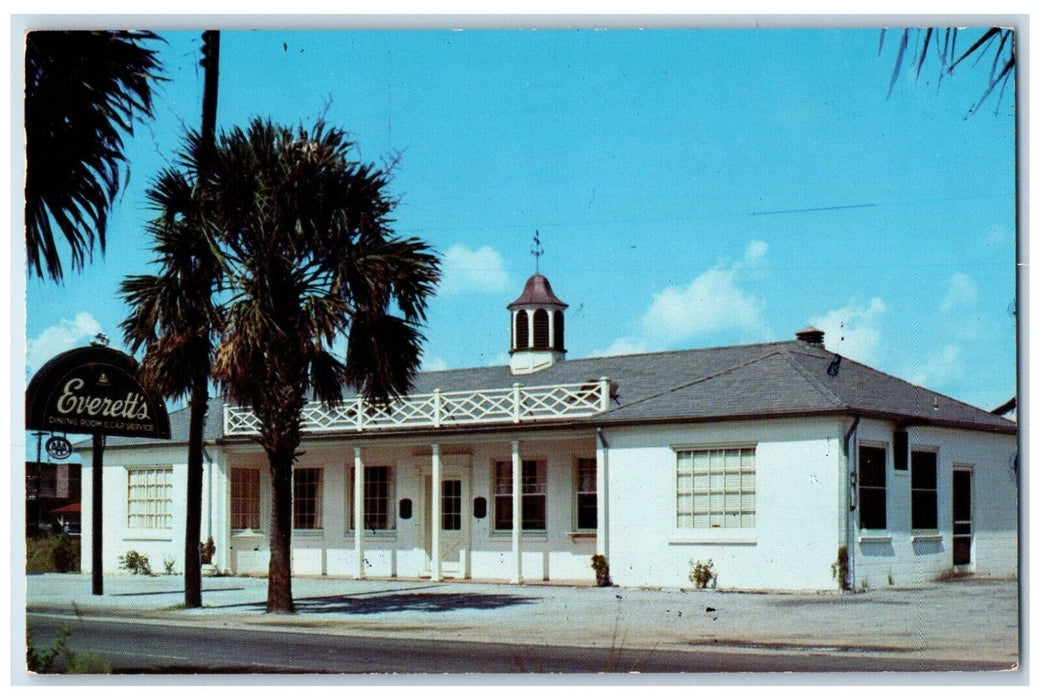 1983 Everett Restaurant Ashley River Bridge Charlestown South Carolina Postcard