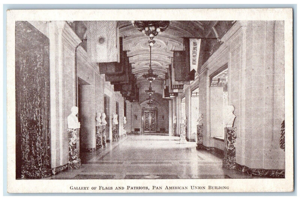 Gallery Of Flags And Patriots Pan American Union Building Washington DC Postcard