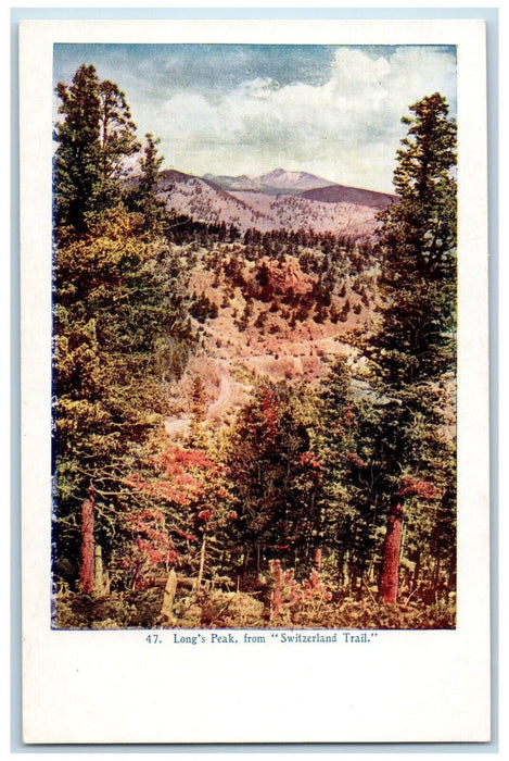 c1905 View Of Long's Peak From Switzerland Trail Colorado CO Antique Postcard