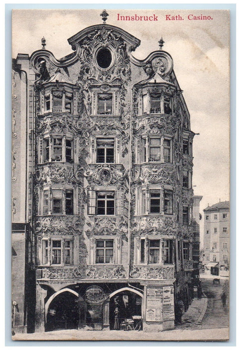 c1910 Innsbruck Kath Casino Innsbruck Austria Antique Unposted Postcard