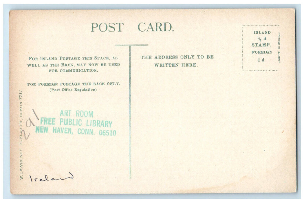 c1910 Boating Scene Killarney Brickeen Bridge Ireland Art Room Stamp Postcard