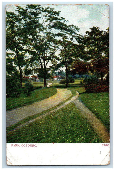 1911 Scene of a Park at Cobourg Ontario Canada Antique Posted Postcard