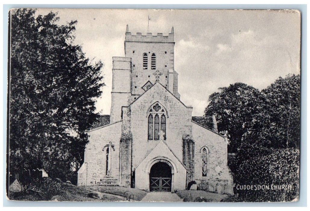 1915 Cuddesdon Church Cuddesdon Oxford England Antique Posted Postcard