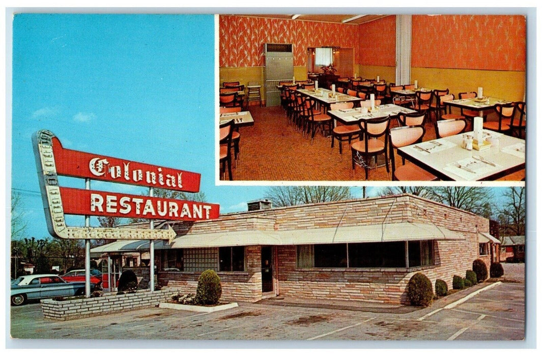 c1960 Colonial Restaurant La Follette Tennessee Multi-View TN Vintage Postcard