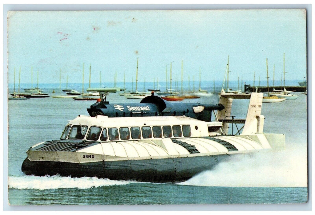 c1910's The SR-N6 Seaspeed Ho Vercraft British Rail Hover Craft Antique Postcard
