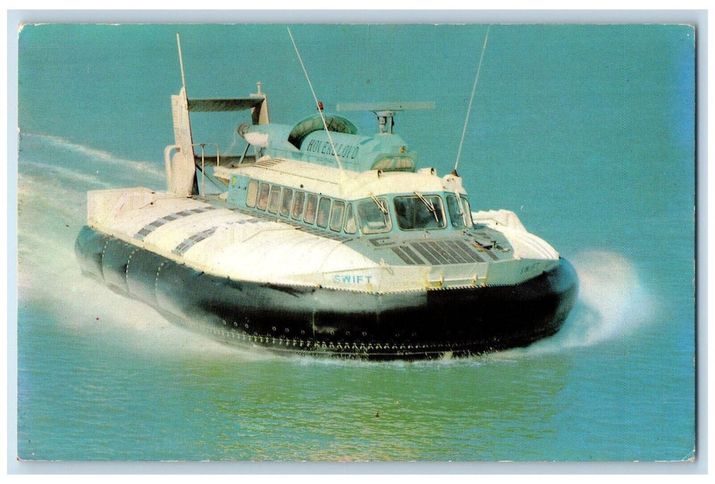 1970 Hovercraft Swift Seaspeed Eastbourne Sussex England Vintage Postcard